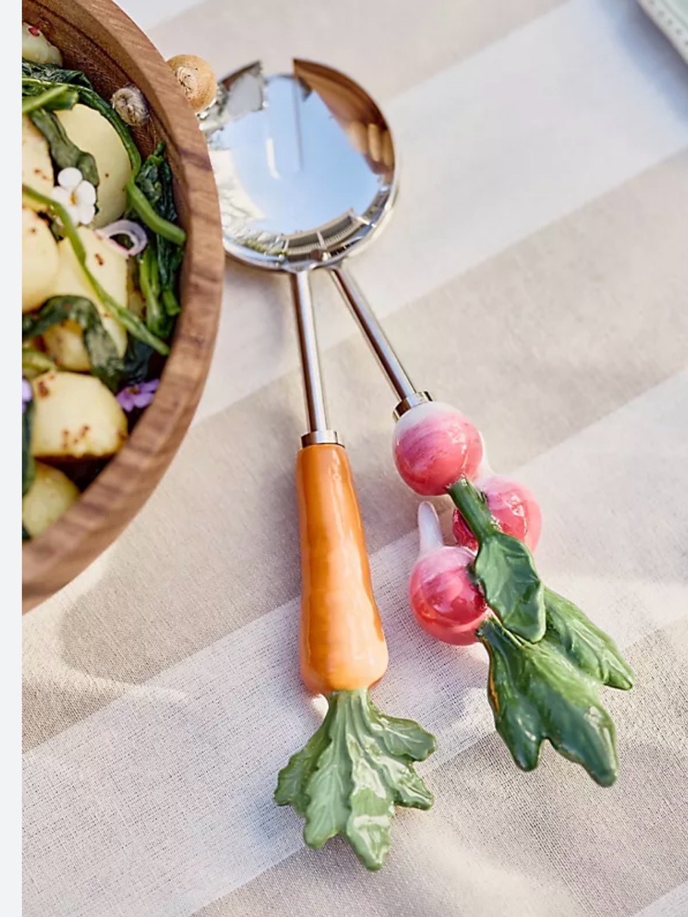 Anthropologie Crudité Serve Set Carrot Turnip Set of 2 Cottagecore Ceramic New - Picture 7 of 7